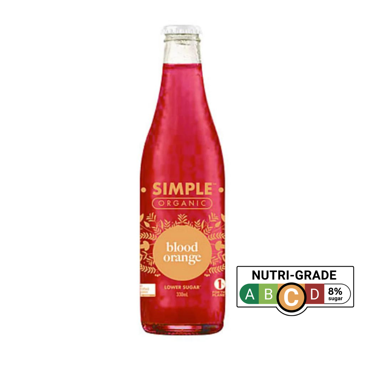Simple Organics Blood Orange 330ml x 12