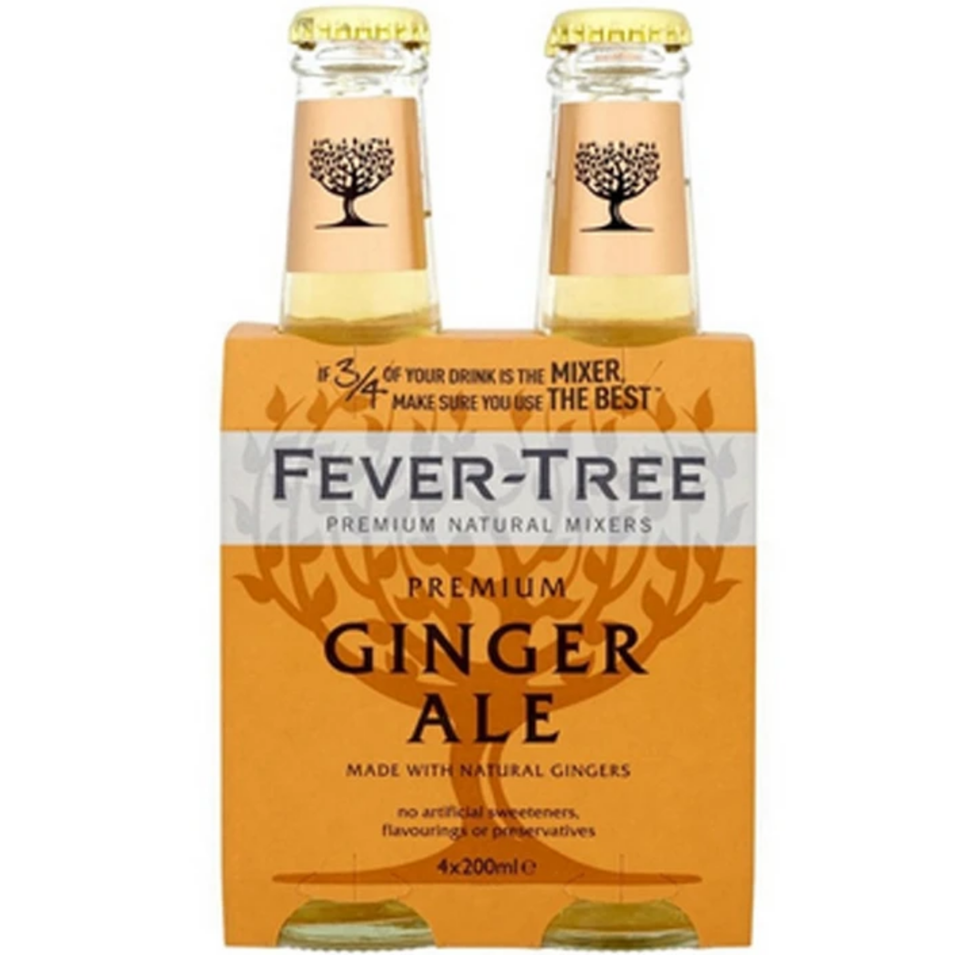 Fever Tree Premium Ginger Ale (200ml x 4 bottles)