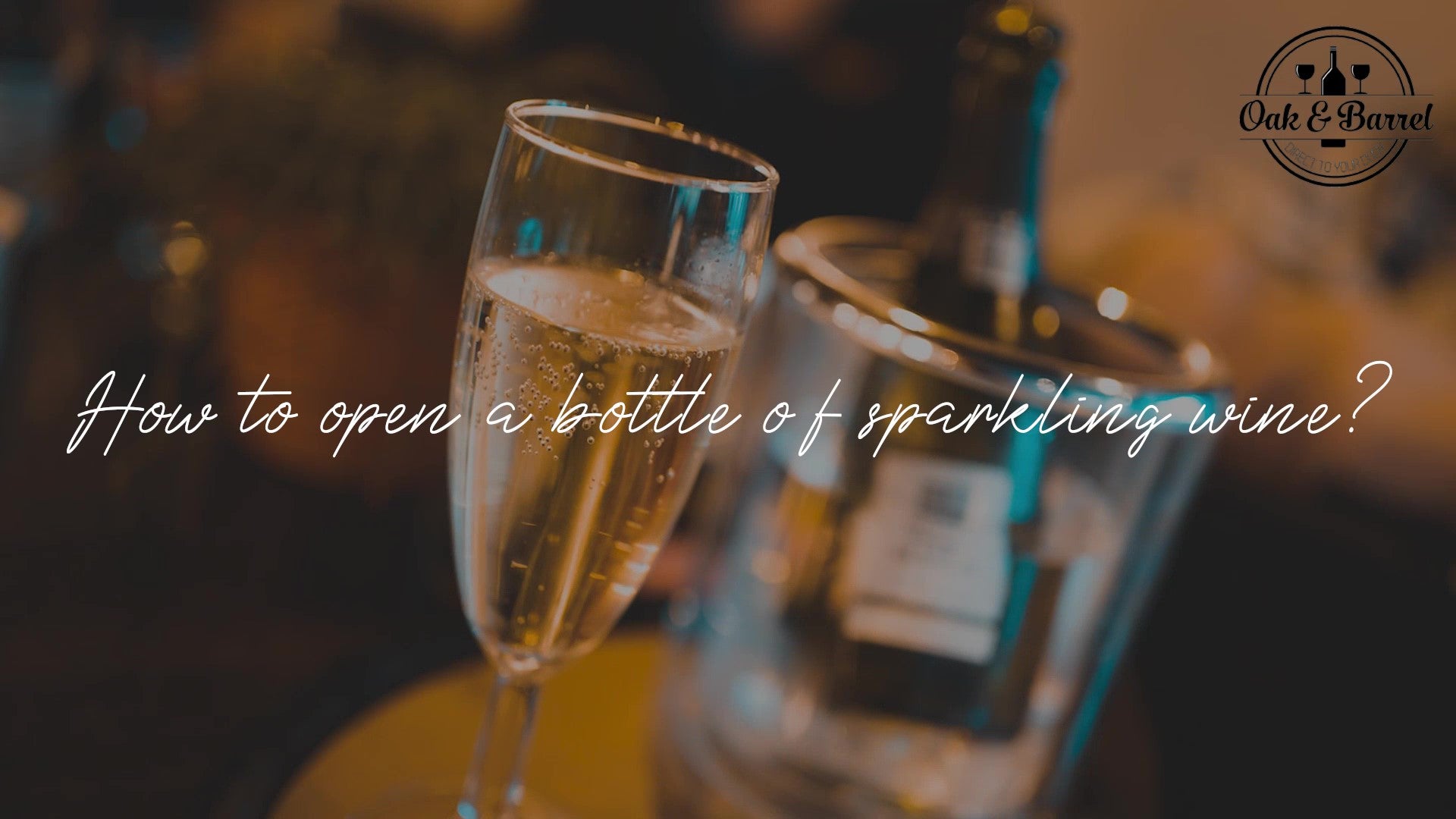 How to open a bottle of sparkling wine ?