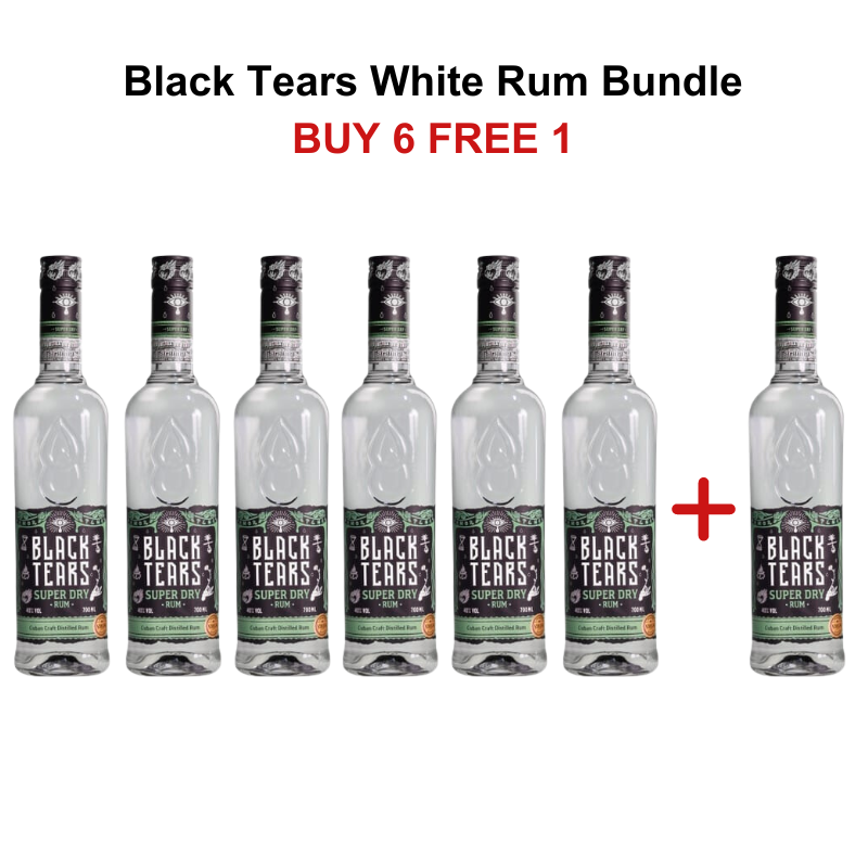 [BUY 6 FREE 1] Black Tears Super Dry White Rum 700ml