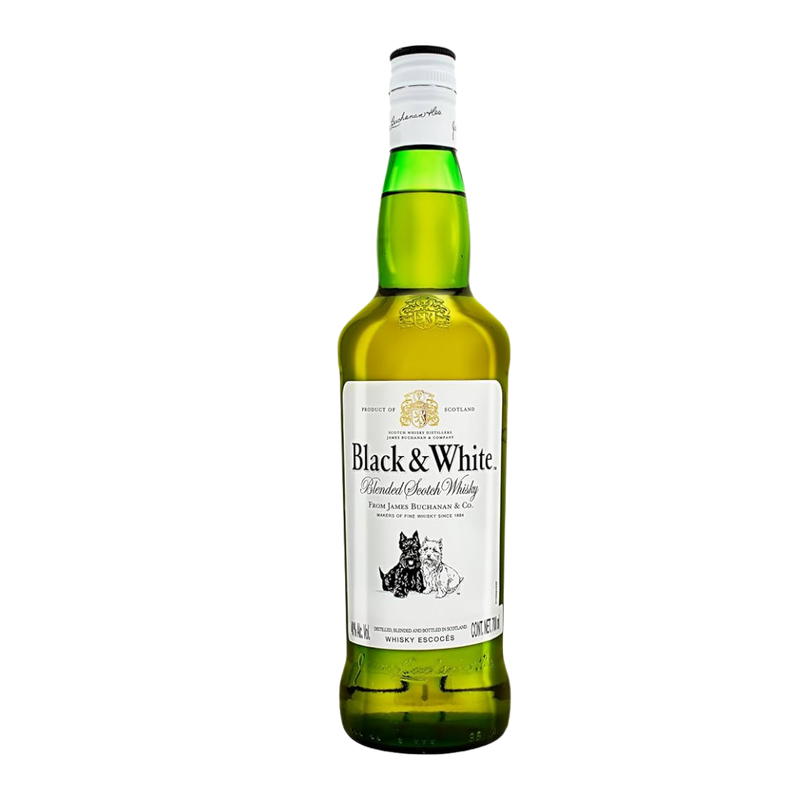 Black and White Blended Scotch Whisky 700ml – Oak & Barrel