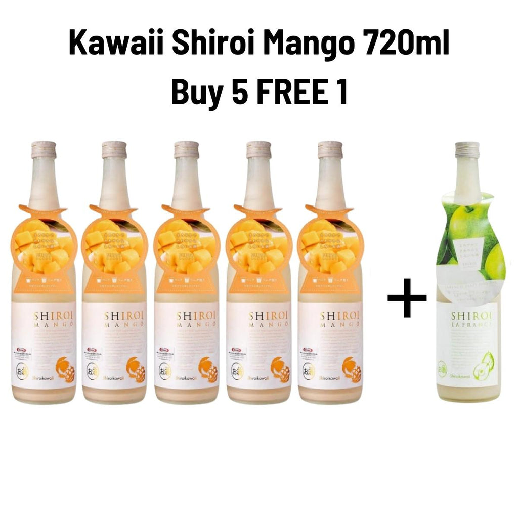 [Bunlde of 5] Kawaii Shiroi Mango 720ml FREE 1 Kawaii Shiroi Lafrance 720ml