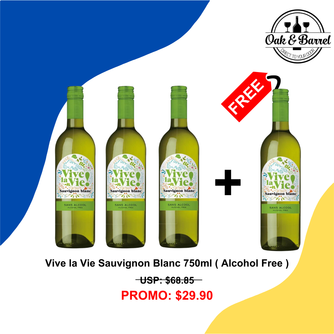 [Bundle of 3]  Vive la Vie Sauvignon Blanc 750ml FREE 1 Bottle Vive la Vie Sauvignon Blanc 750ml