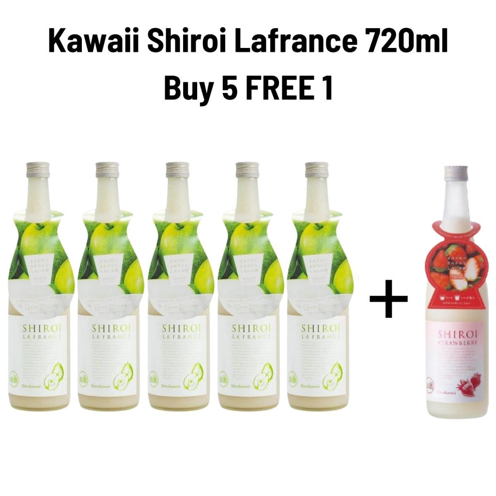 [Bundle of 5] Kawaii Shiroi Lafrance 720ml FREE 1 Kawaii Shiroi Strawberry 720ml