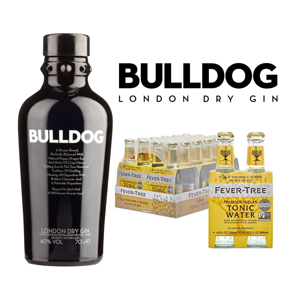 Gin & Tonic Bundle (1 x Bulldog Gin 700ml & Fever Tree Tonic 8 Btls x 200ml)
