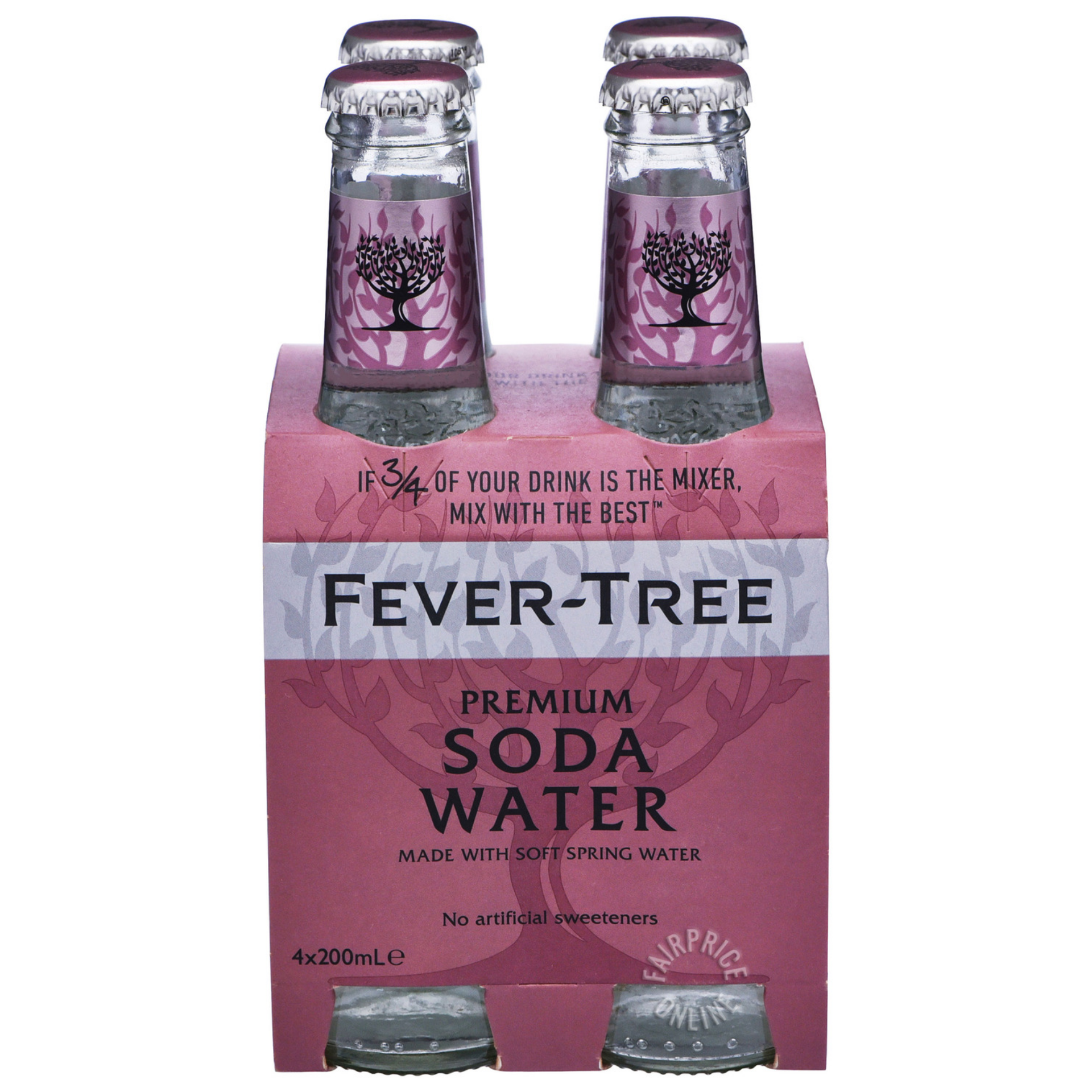 Fever Tree Premium Soda Water (200ml x 4)