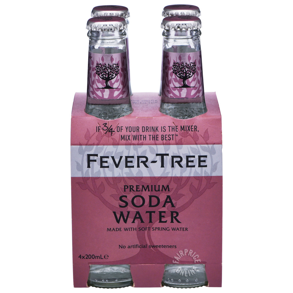 Fever Tree Premium Soda Water (200ml x 4) BBF: Feb 2024