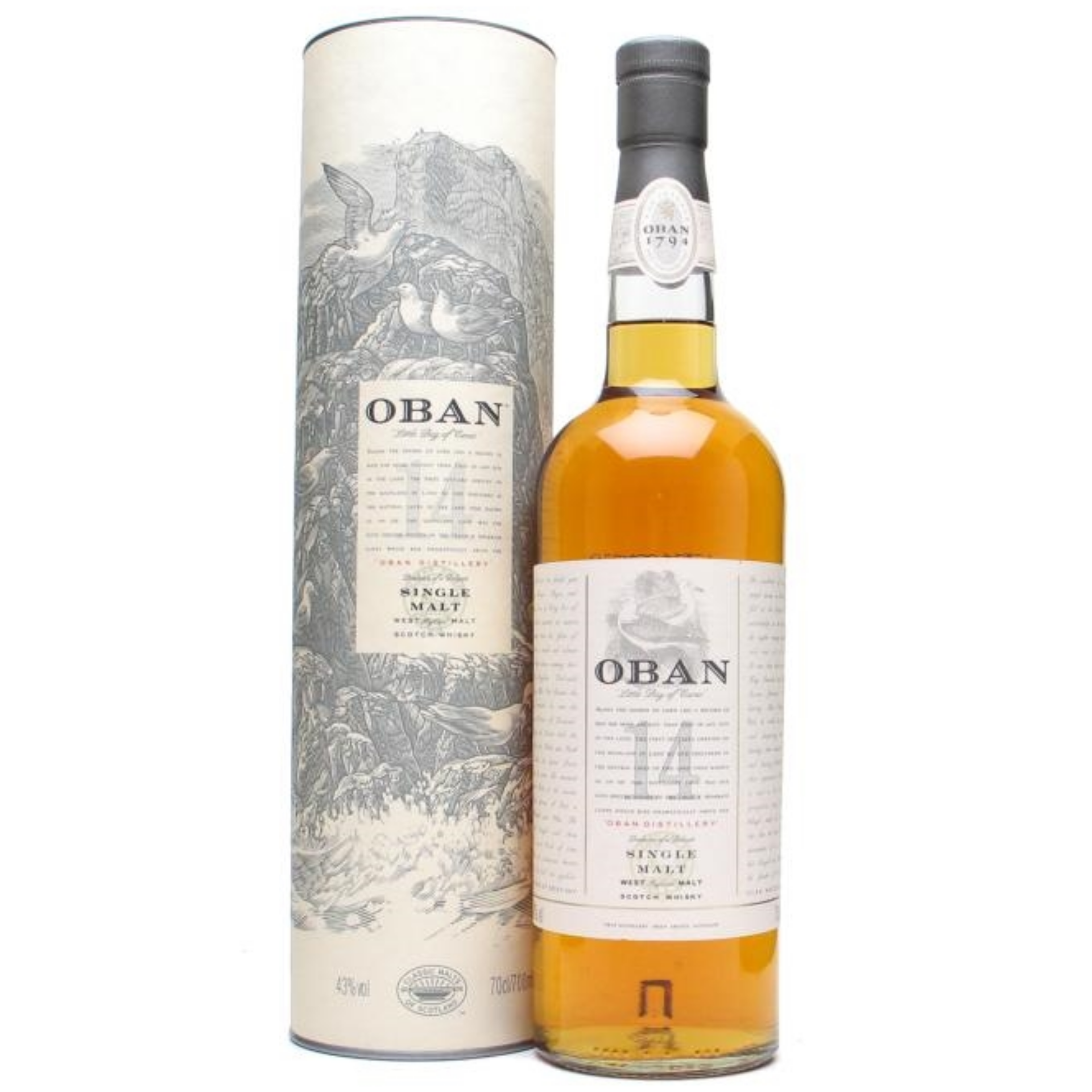 Oban 14 Year Old Single Malt Whiskey 700ml
